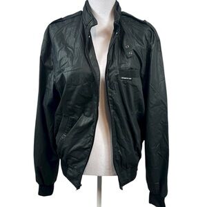 Vintage 80s Members Only by Europe Craft Classic Black Racer Jacket Size 44